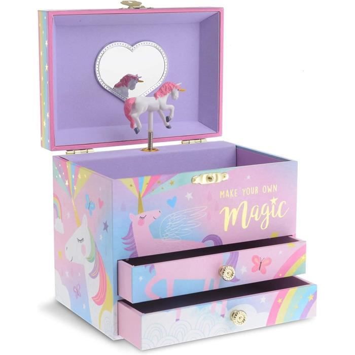 CRAZE UNICORN Boîte à Bijoux Musicale Licorne Avec Figurine Et Rangements - Cadeau Idéal Fille
