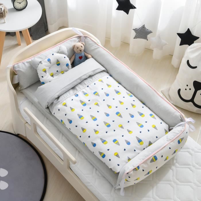 Lit Bebe Cale Bebes Avec Hosse De Coverture Oreiller Nid Bebe Isole Pour Nouveau Ne Lit Bebe Pliable Voyage 90 50 cm Glace Bleu Achat Vente Lit Bebe Cdiscount