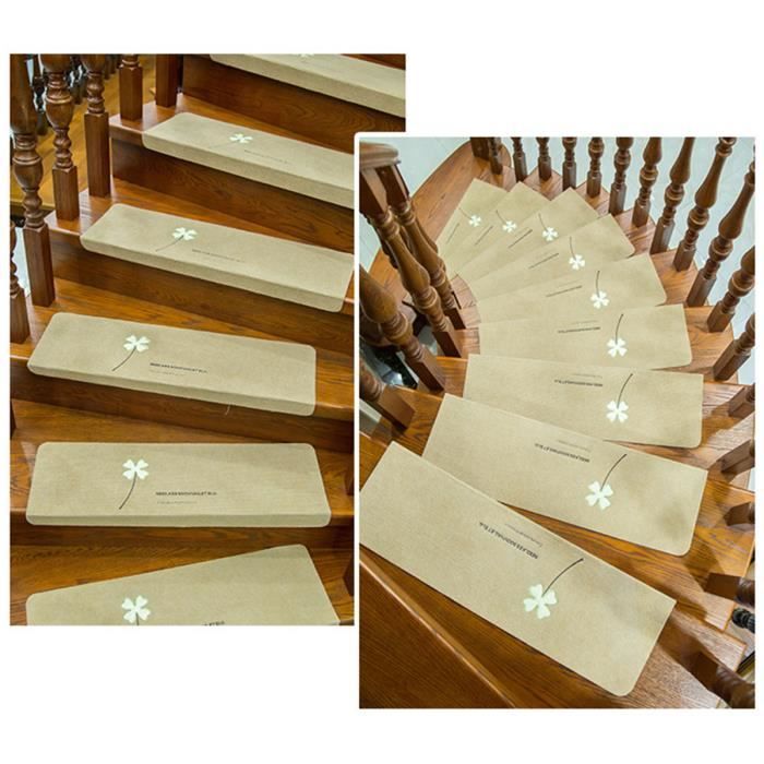 Tapis Phonique Escalier 15 Pcs Tapis D Escalier Lumineux Antiderapant Adherant Sans Colle