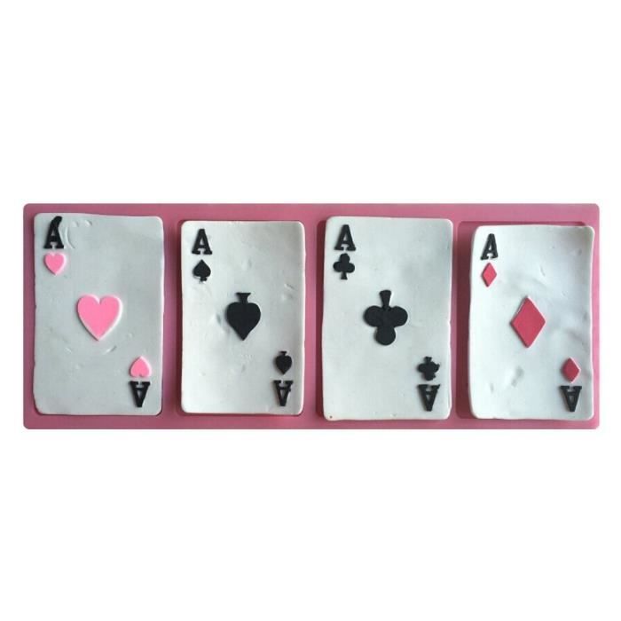 Une Cartes Poker Forme 3d De Gateau De Silicone Moules A Gateaux Fondant Decoration Cdiscount Maison