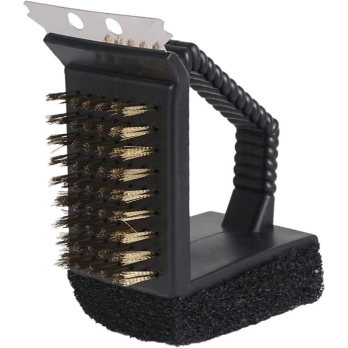 Brosse Nettoyage Brosse à Gril 2 En 1 Fyfjur - Acier Inoxydable + Grattoir ( Nettoyage Barbecue Multifonction) Brosse Grattoir Grill
