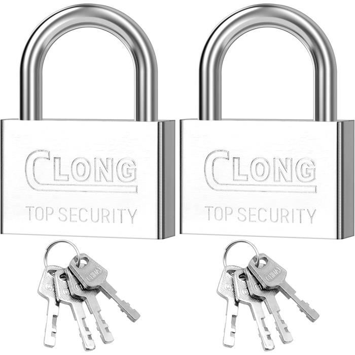 Cadenas Acier 30 Mm - Pour Casier, Tiroir, Porte De Garage Ou Cave - Solide Et Sécurisé - Neuf Sous Emballage