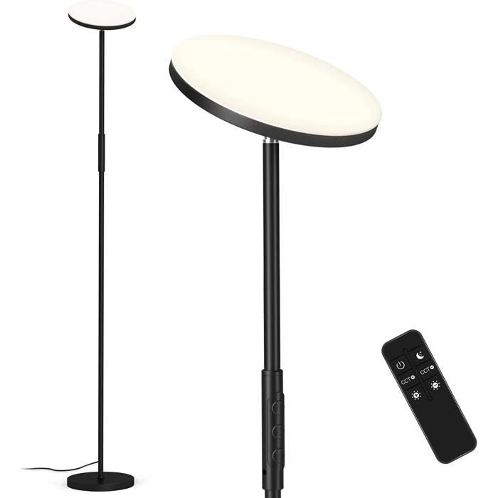 SELENE 24 W lampadaire LED noir, dimmable, uplighter avec