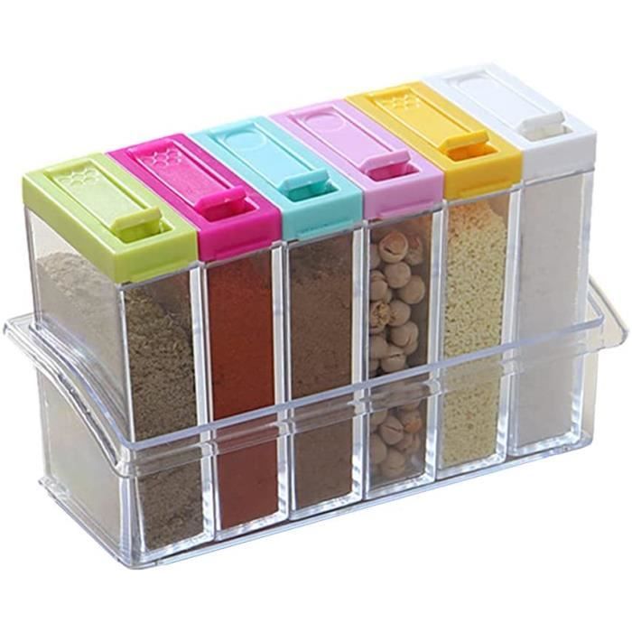 Lot De 4 Boîtes À Épices En Verre Avec Couvercle À Visser Pour Sel