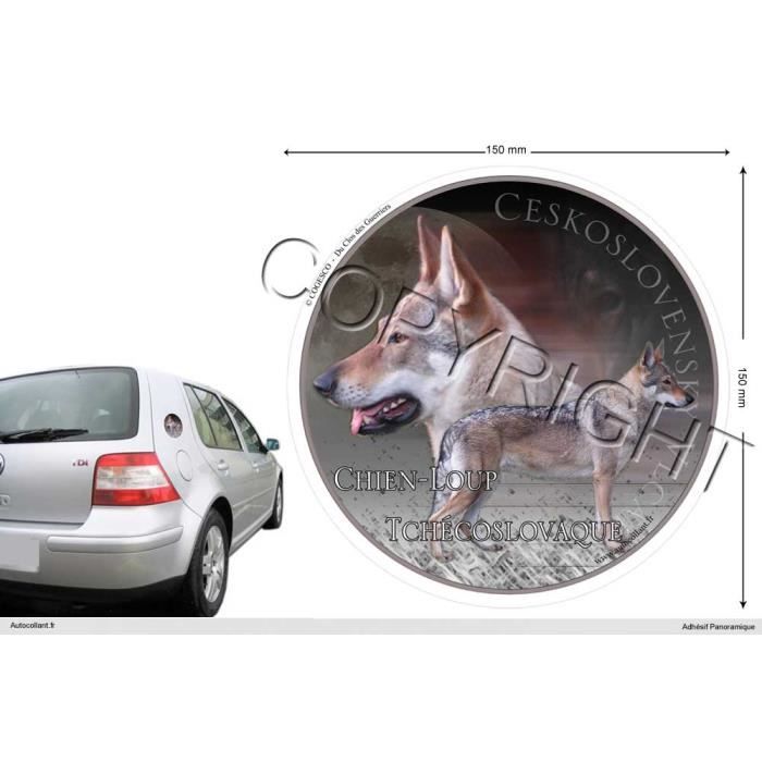 Autocollant Circulaire Chien-Loup-Tchecoslovaqu… - Achat ...