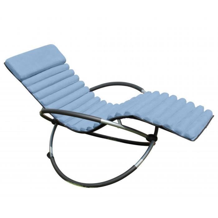 Leco chaise bercante coussin de jardin inclinable longue berçante