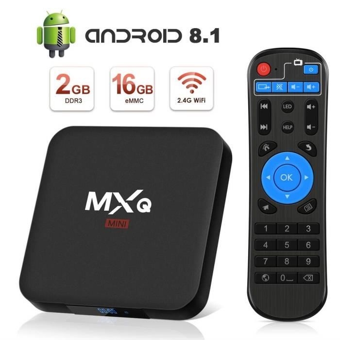 Android 8.1 TV Box 4K [2GB RAM+16GB ROM] Boîtier Tv [2018 Dernière ...