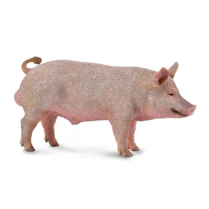Figurine - FIGURINES COLLECTA - Cochon Rose - 11 x 5 cm - Plastique ...