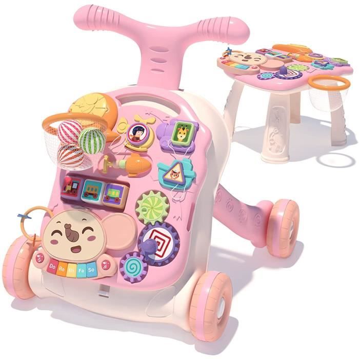 Trotteur Bébé 3 en 1 , Détachable, Vitesse Réglable Et Table D'activité Bébé  Amusante, Convient Pour Fille, Garçon Jouet 6-18 Mois - Cdiscount Jeux -  Jouets