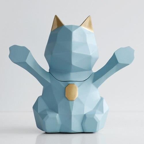 Nordique Creative Resine Belle Geometrique Chat Animal Cure Dents Boite Coton Tige Boite Moderne Maison Bureau Stockage E2196 Cdiscount Au Quotidien