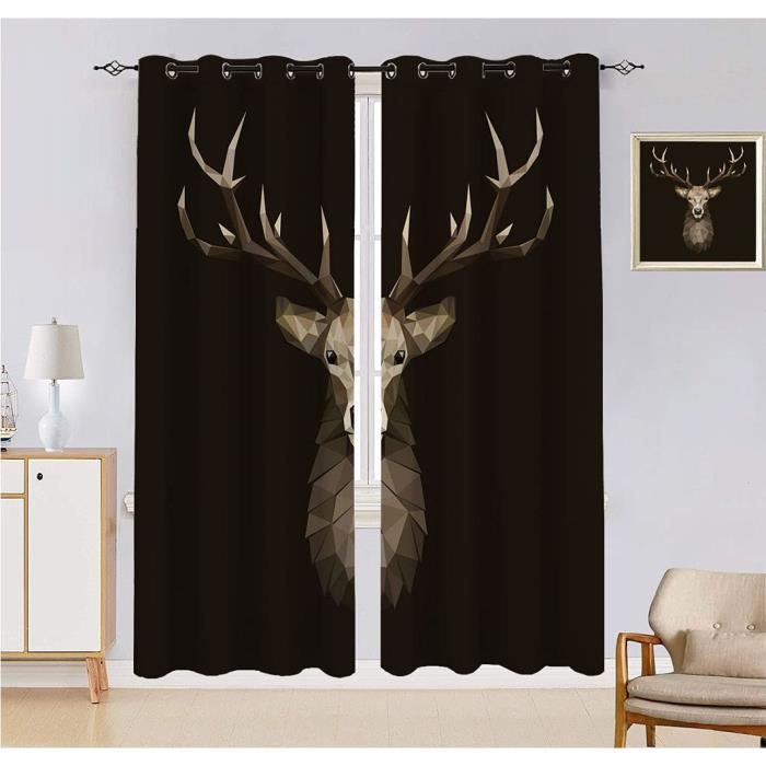 Lot De 4 Rideaux Lourds Personnalisés - 96 Pouces - Rayures Rouges Et Brunes - Luxe