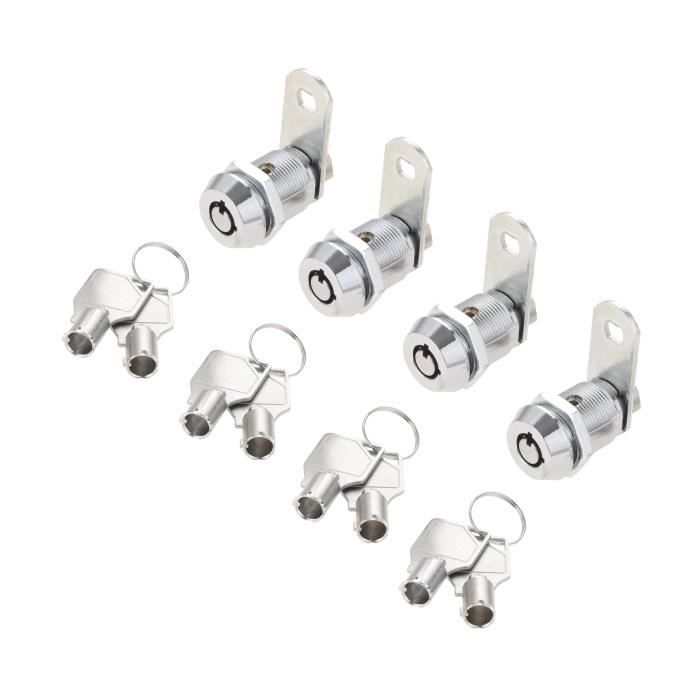 SEWACC Lot De 2 Serrures à Came Tubulaires Pour Armoires Avec Clés De