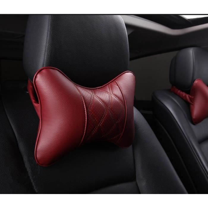 Oreillers De Cou Mémoire De Forme Pour Voiture - Lot De 2, Noir, Avec Sangle