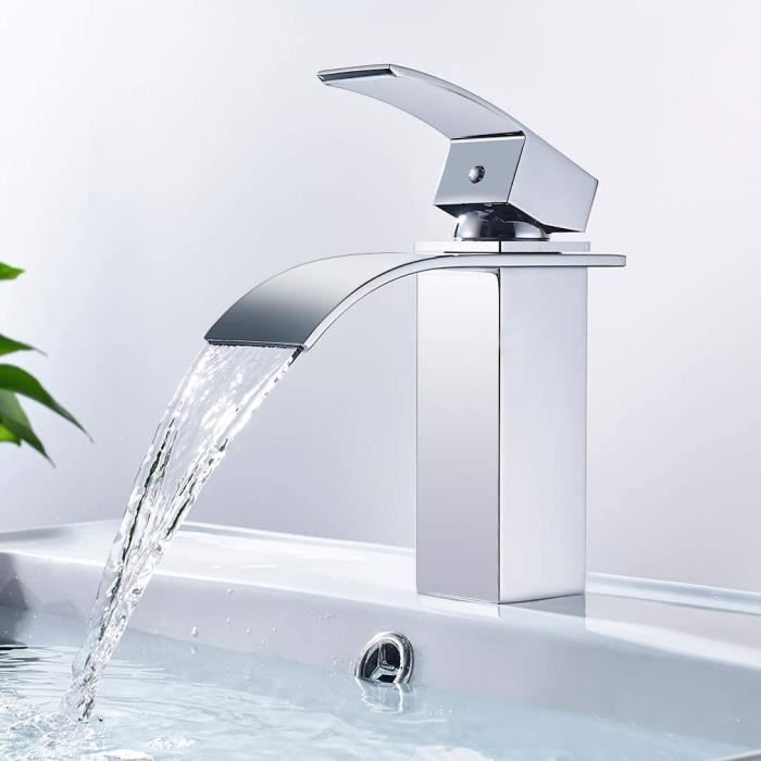 Mitigeur Lavabo Modèle Carré Gattoni SQUARE 2582/25C0 - Chromé - Sans