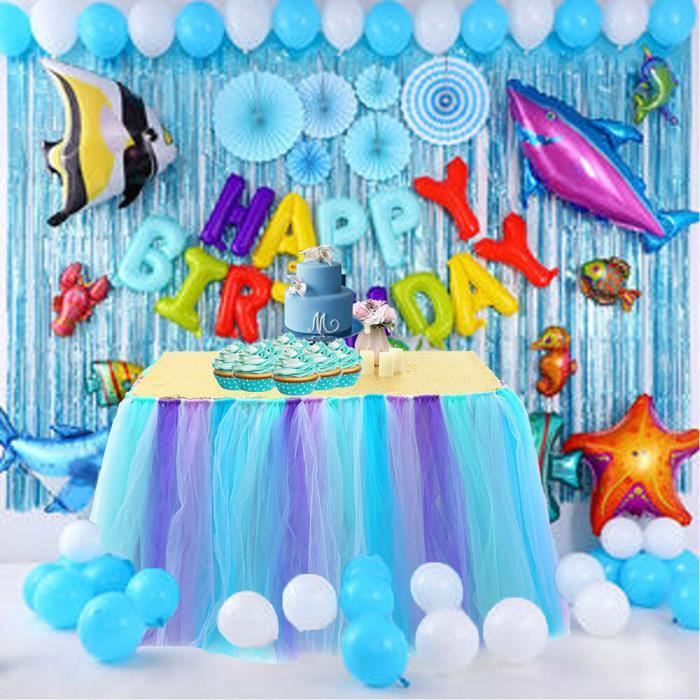 Jupe de Table Tulle Couverture Nappe Décoration pour Mariage