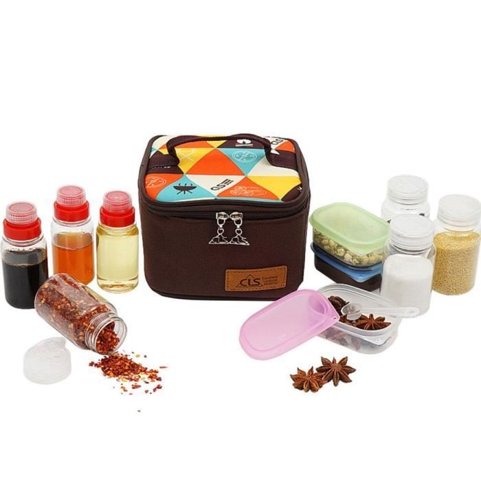 Garneck Pot à Épices Avec Cuillère Récipient à Condiments Délicat Pot De Rangement Pour Cuisine