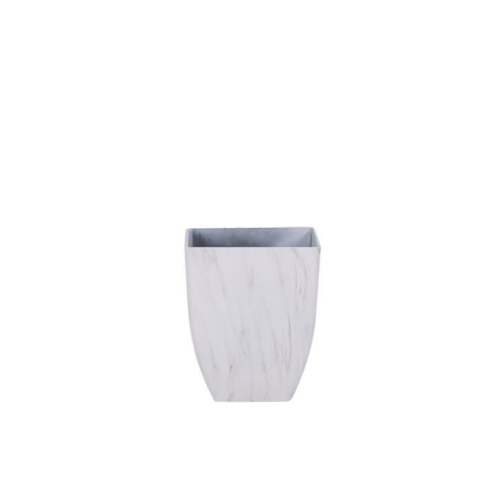 Beliani - Pot de fleurs effet marbre blanc 35 x 35 x 42 cm MIRO