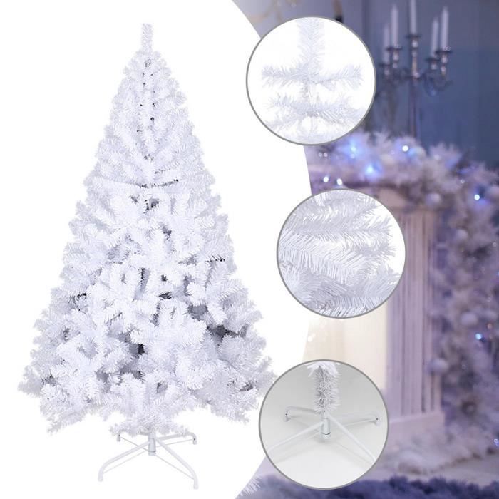 BMOT Sapin de Noël Artificiel Lumineux LED Lumière 8 Modes d’Éclairage
