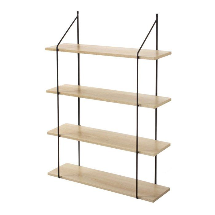 Étagère Murale 4 Niveaux Décor Bois L60 cm - Bois - 60 cm X 16 cm X 80 cm - CALICOSY Étagère Murale 4 Niveaux Décor Bois L60 cm - Bois - 60 cm X 16 cm X 80 cm - CALICOSY