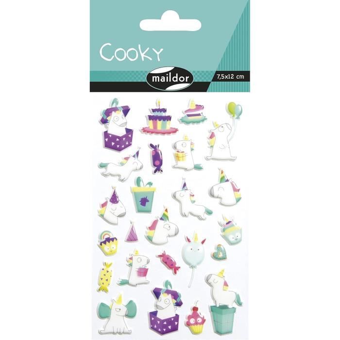 Maildor 560406C - ADESIVI 3D Cooky - 1 foglio 12x8 cm - 26 adesivi - bambole russe