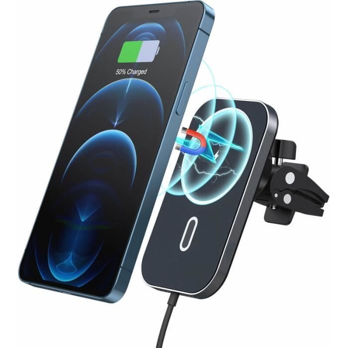 Support voiture MagSafe iPhone avec chargeur allume-cigare
