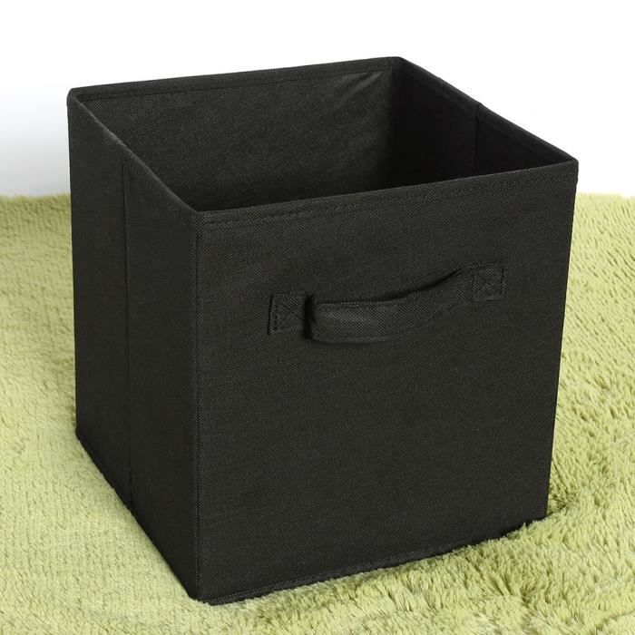 pai lot de 6 boîtes tiroirs en tissu cube de rangement pliable coffre pour linge, jouets, vêtement 26,9 * 26,2 * 27,8 cm cq003