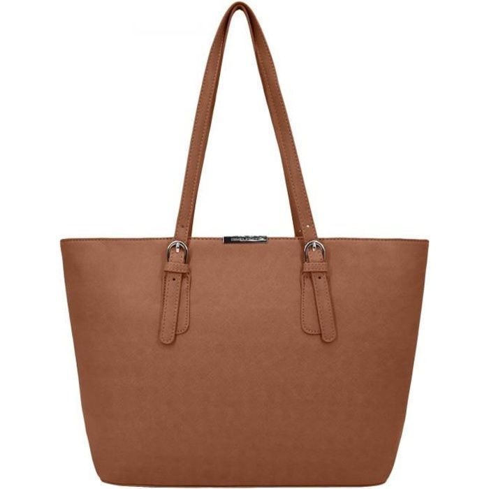sac cuir marron femme