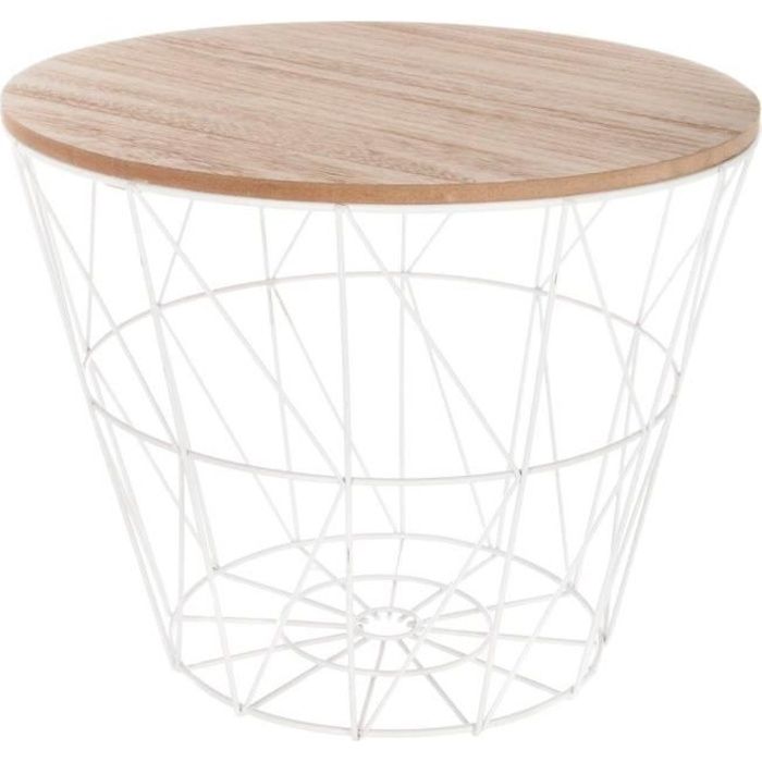 Table A Cafe Metal Kumi Blanc Autres Cacao Blanc Achat Vente