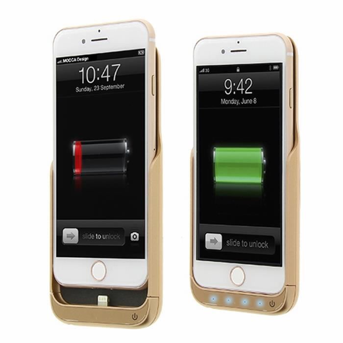 Coque rechargeable or pour Iphone 7/6/6S Cdiscount Téléphonie