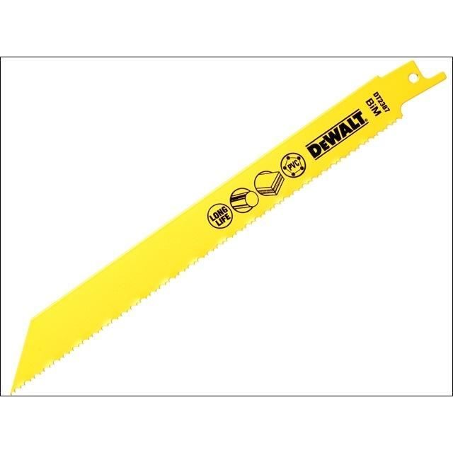 5 Lames Récipro BIM pour métal et synthétiques DEWALT 203 mm DT2387 - vue 2