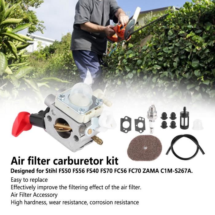 Kit de Carburateur Filtre à Air pour Stihl FS50 FS56 FS40 FS70 FC56 FC70 ZAMA C1M‑S267A