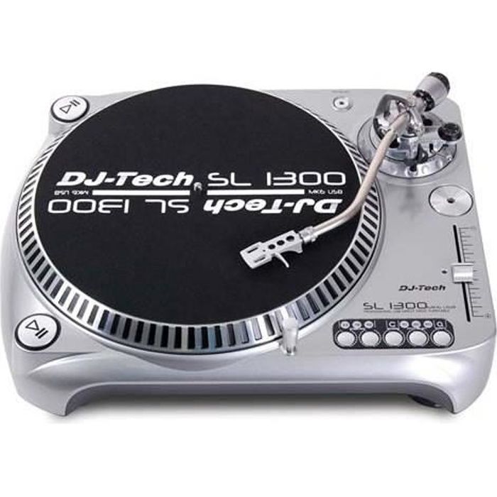 Platine vinyle DJ-TECH SL1300MK6USB argentée - Cdiscount TV Son Photo