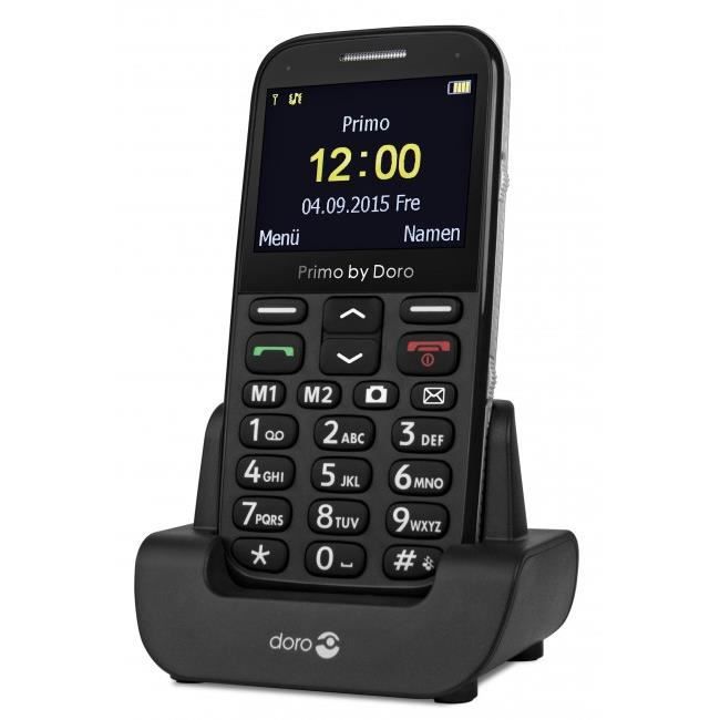Vente T&eacute;l&eacute;phone portable Doro Primo 366, Barre, SIM unique, 5,84 cm (2.3"), 0,3 MP, 1000 mAh, Noir pas cher