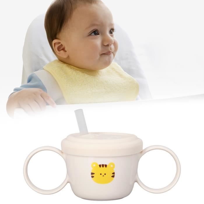 Tasse Bébé Bébé Apprentissage Tasse à Boire Silicone Double Poignées