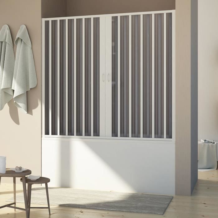 Pare Baignoire 170 Cm H150 En Plastique Pvc Modele Delfi Avec L Ouverture Centrale Achat Vente Cabine De Douche Pare Baignoire 170 Cm H150 En Cdiscount