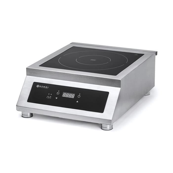 Plaque de cuisson à induction - Hendi - 5000 D - 5000 W - Inox - Commandes tactiles
