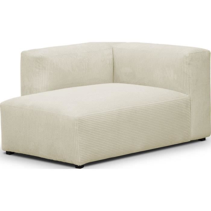 Canapé d'angle Beige Tissu Confort