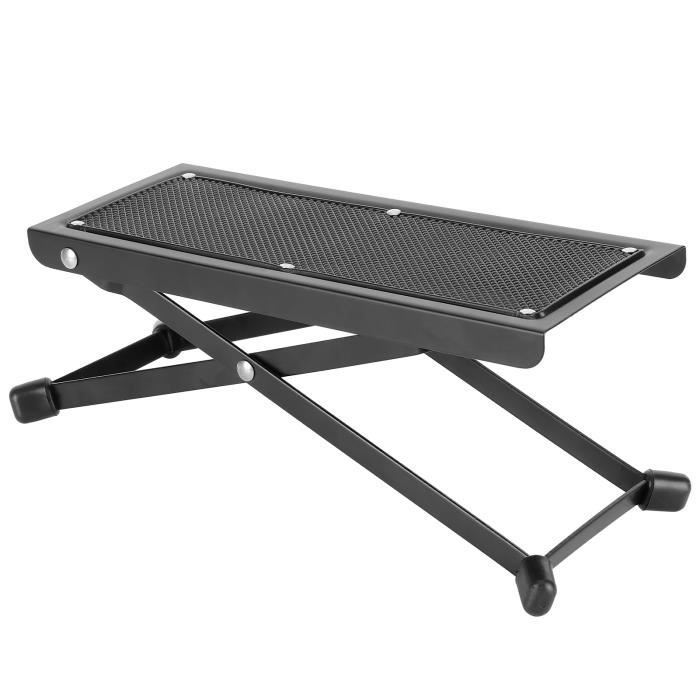 Support De Guitare Classique Réglable En Aluminium – Repose-Pieds Démontable – Stable – Pour Guitare Acoustique, Ukulélé - 6