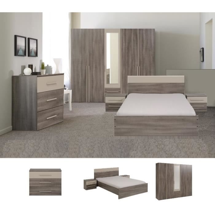 AXEL Ensemble chambre adulte 8x8 cm - Décor réglisse et mastic AXEL Ensemble chambre adulte 8x8 cm - Décor réglisse et mastic