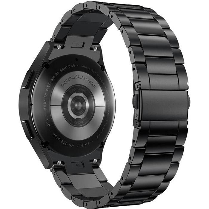 Generic Bracelet de rechange en silicone 20mm Noir pour Samsung Galaxy  Watch 4 40/44mm / Watch 4 Classic 42/46mm à prix pas cher