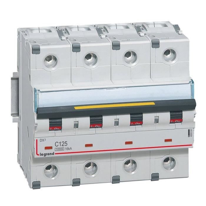 Disjoncteur Legrand DX3 Tétrapolaire 50A - Courbe D, 10kA, à Vis - Pour Tableau électrique