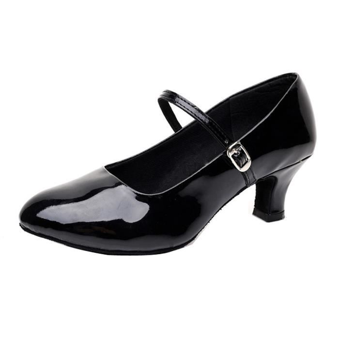 Gaorui Femme Salsa Motif Valse Latins Tango Danse pour Fille Paillettes Chaussures Talons Hauts Brillante