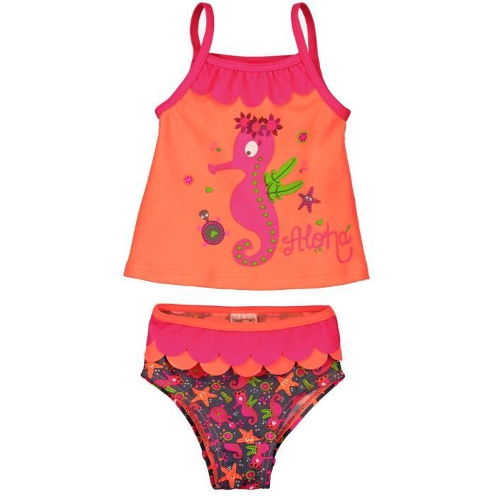 Maillot De Bain 2 Pieces Top Slip Bebe Fille Aloha Taille 9 Mois 74 Cm Multicolor Cdiscount Pret A Porter