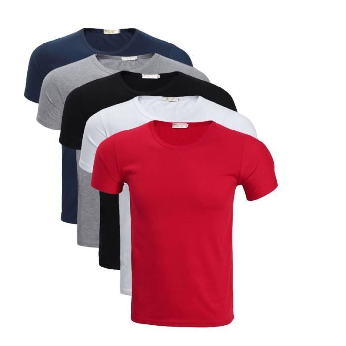 T shirt rouge uni hot sale