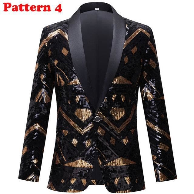 Blazer Ancien à Paillettes BATIK - Taille M - Vert - Style Brodé Embellie - Occasion Très Bon état - Pièce Unique