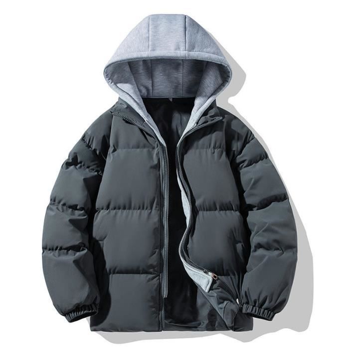 Doudoune Homme Matelassée Avec Capuche - Veste Chaude Automne Hiver | Imperméable Léger