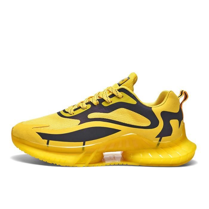 Baskets Homme Fashion Chaussures Sport Sneakers Jaune Cdiscount Chaussures