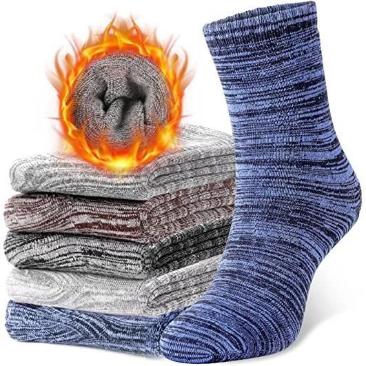 Chaussettes Hommes Hiver 5 Paires Chaussettes Chaudes Homme Douces Vonfortable Epaisses Chaussettes Coton Chaudes EU 39 46 Noir Cdiscount Pret a Porter