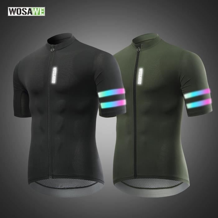 Maillot de Cyclisme Homme Manches Courtes + Cuissard à Vélo GEL Combinaison VTT Ensemble de