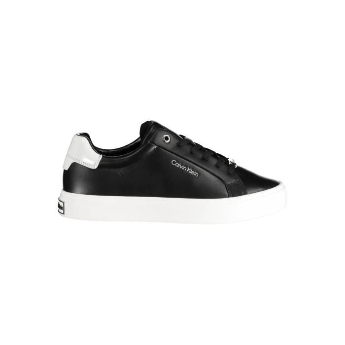 CALVIN KLEIN Basket Sneakers Sport Running Femme Noir Textile SF15149